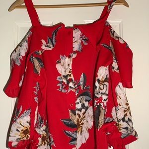 Off the Shoulder Floral Top with ruffles